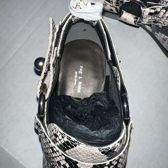 Rag & Bone Westin Harness Bootie Black/White Sz 9 (39 EU) MSRP $550- New In Box - Picture 9 of 10